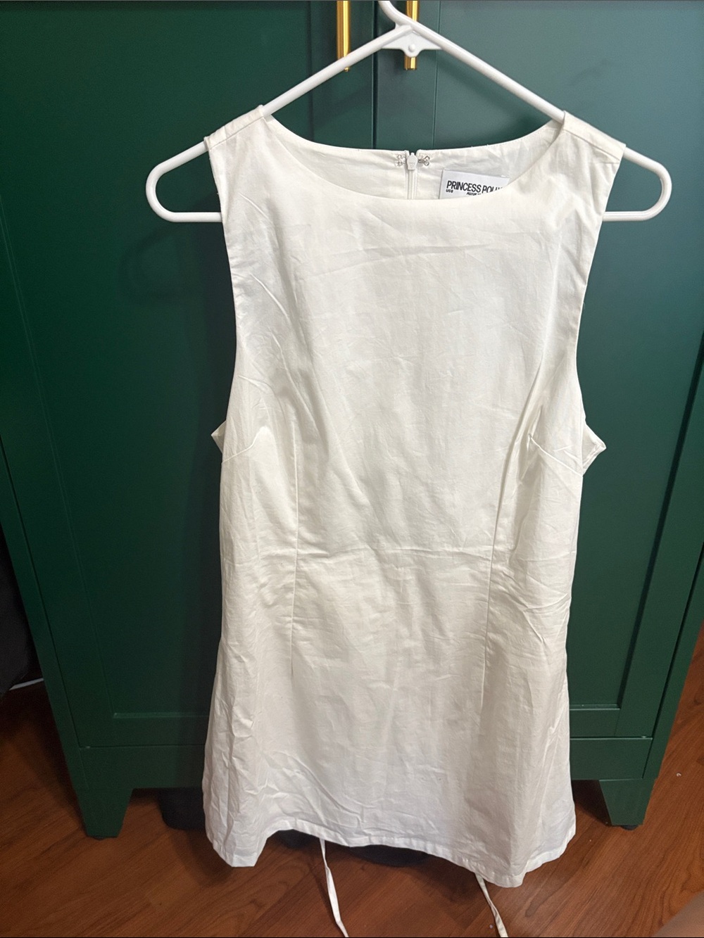 White Sleeveless Dress with shorts